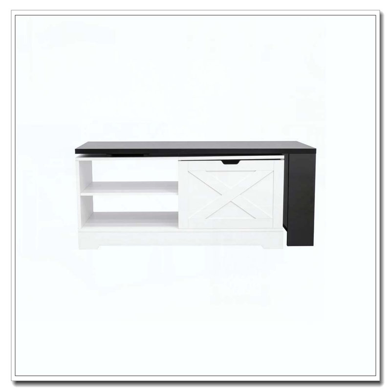 Table basse en bois, Blanc et noir