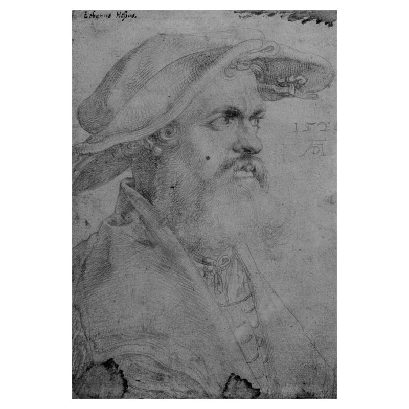 «Helius Eobanus Hessus» par Albrecht Dürer - Estampe numérique, H 40 po x l 32 po
