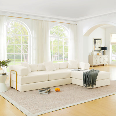 Upholstered Sofa, Soft Couch, Modular Sectional Sofa with Deep Seat