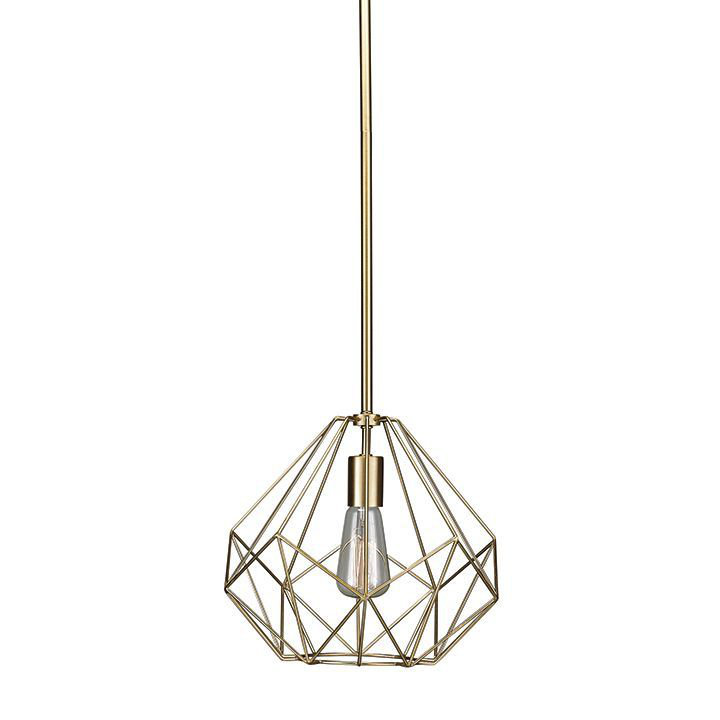 Luminaire suspendu 1 lumière, Or doux