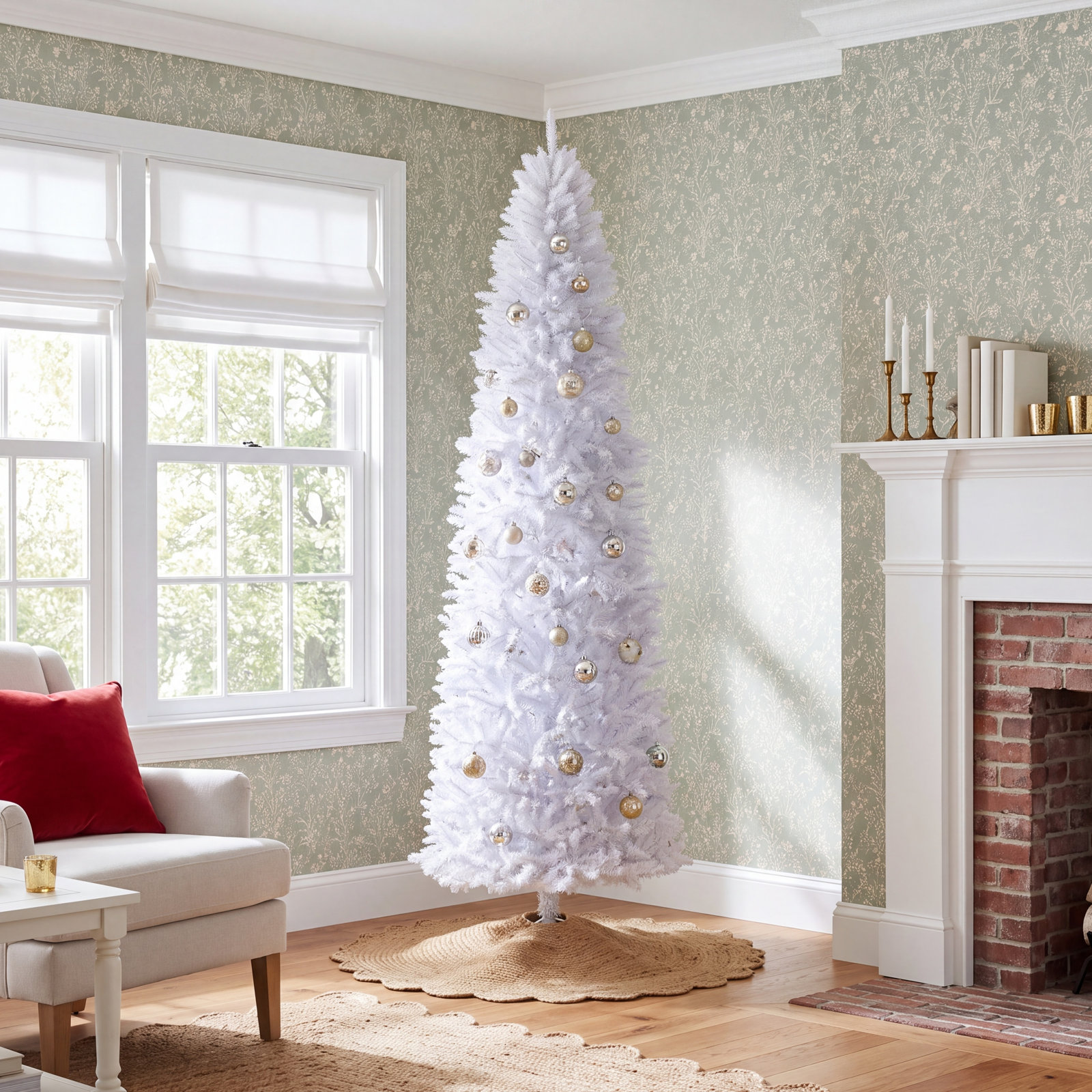 Lighted Artificial Christmas Tree, 9'