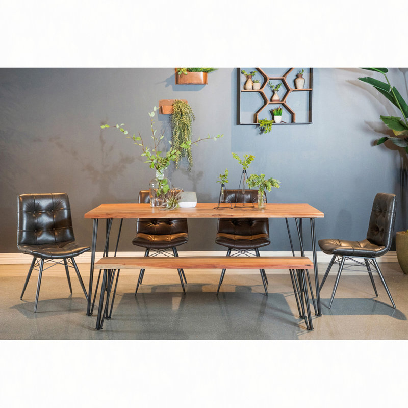 Banc de salle à manger en acacia naturel Zora