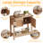 Farmhouse Console Table With Rattan Doors, Entryway Table With Storage Cabinet, Wooden Entry Table With Metal Handle For Kitchen, Hallway, Living Room