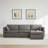 Winfree 112.6" W 4-Piece Modular Sectional with Storage Ottoman -490822390