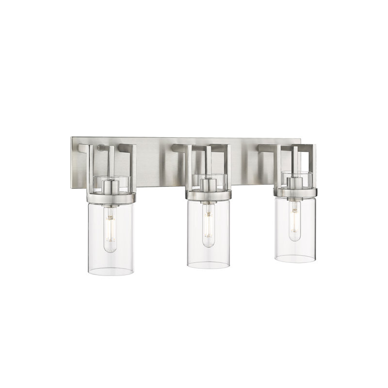 Éclairage pour meuble-lavabo mural 8 po Utopia, Transparent, Nickel satiné
