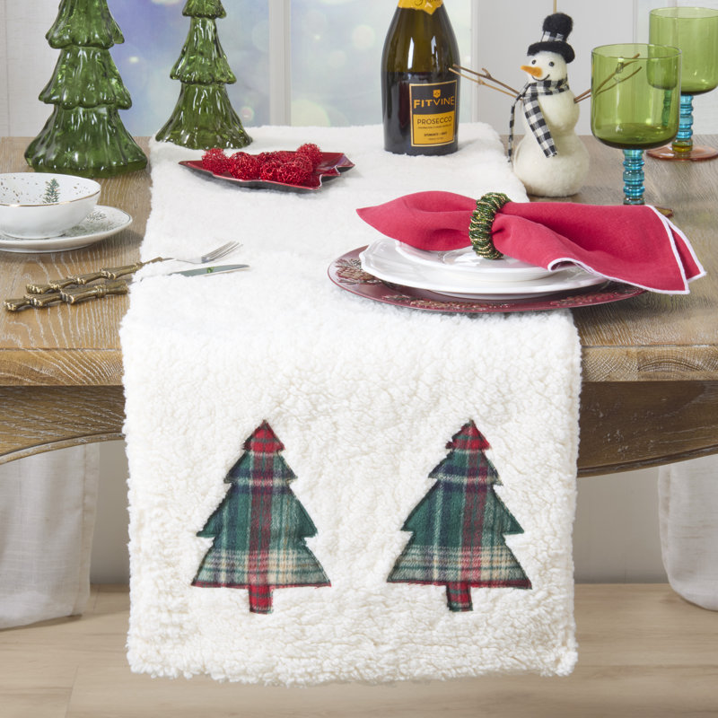 Chemin de table Plaid Christmas Tree - Chemin de table Cozy Holiday