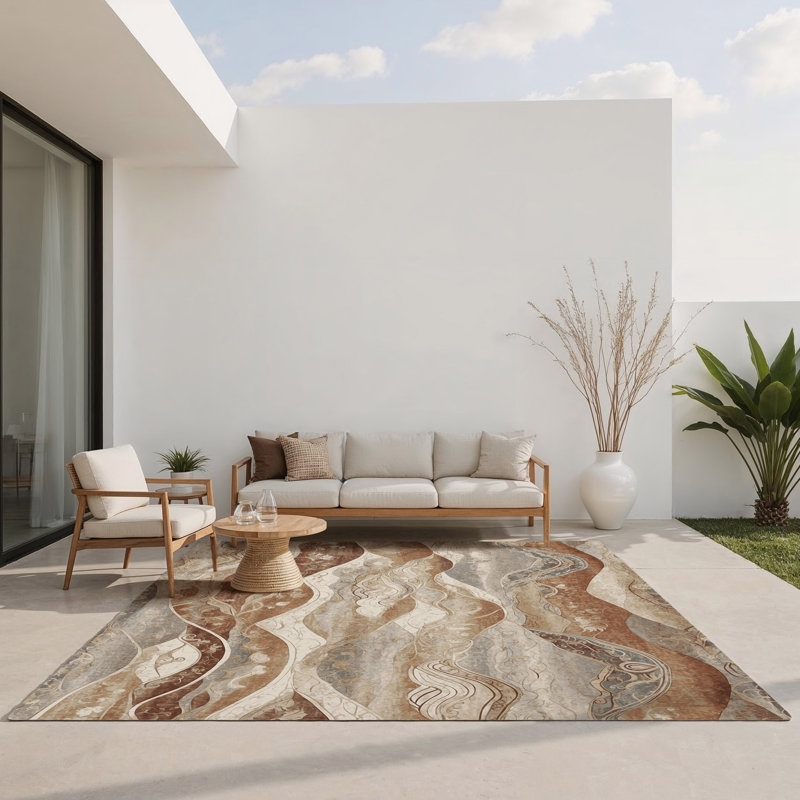 Tapis intérieur et extérieur Velvet Layers, Rectangle 1 pi 6 po x 2 pi 6 po