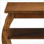 Table basse en bois à finition noyer avec pieds en cabriole - Rangement ouvert peu encombrant pour le salon, assemblage facile