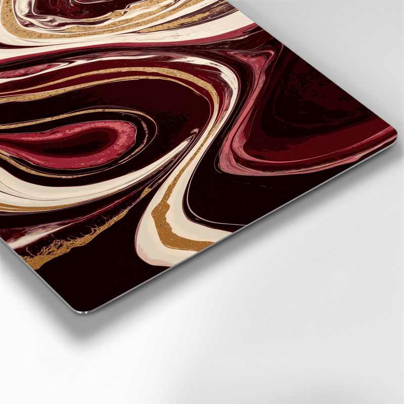 Art abstrait abstrait en métal brun 71, 12" H x 18" W