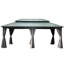 Pavillon de jardin 12 pi x 20 pi, acier galvanisé, double toit, rideau pour matériaux de pelouse, salle à manger de jardin