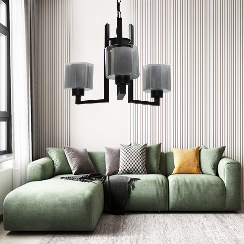 Abreu 3 - Light Chandelier, Black, Grey
