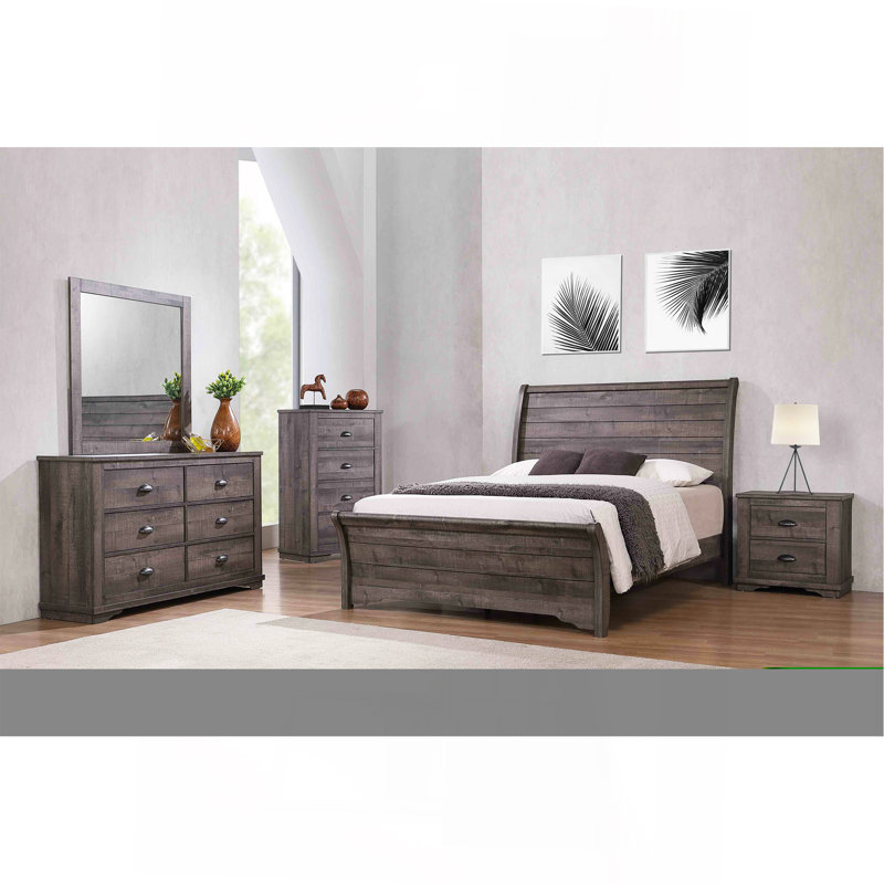 Coffre Coralee en brun, une solution de rangement pour votre chambre à coucher ou votre espace de vie., Gris