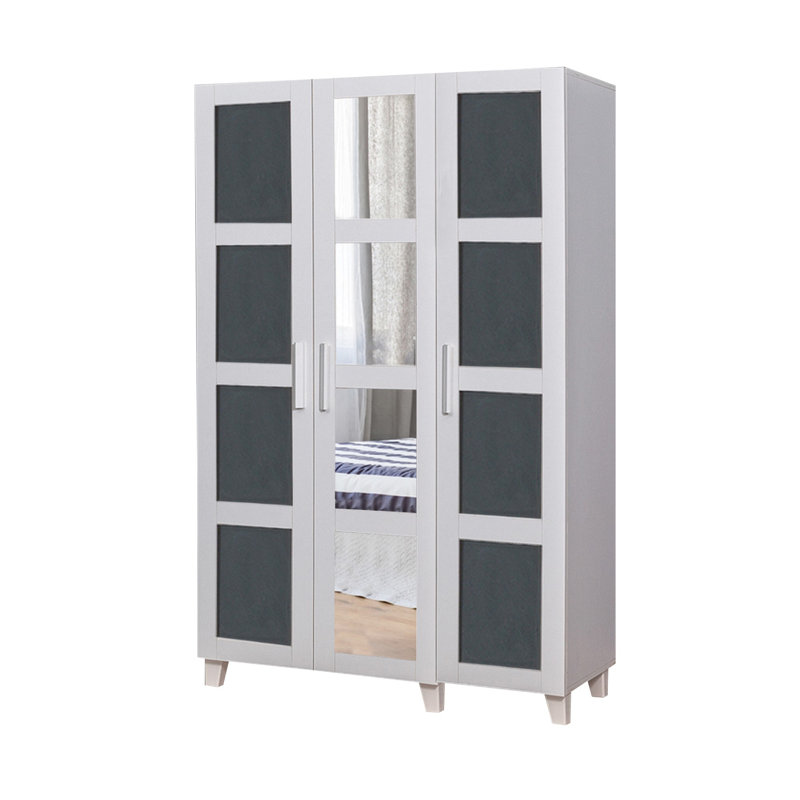 Armoire Petillo, Blanc / gris anthracite