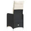 Chaise de jardin inclinable Vidaxl, noir, blanc crème-116120051-116120054