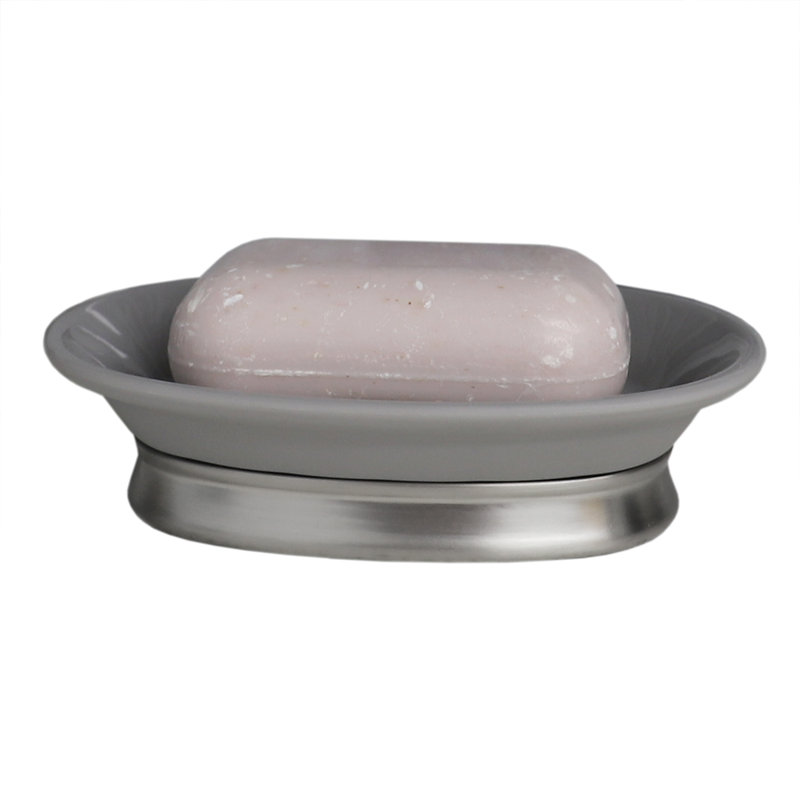 Porte-savon en plastique Rosina, Gris