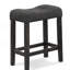 Sora Button Tufted Counter Height Saddle Stool, Set Of 2, Grey-46971386
