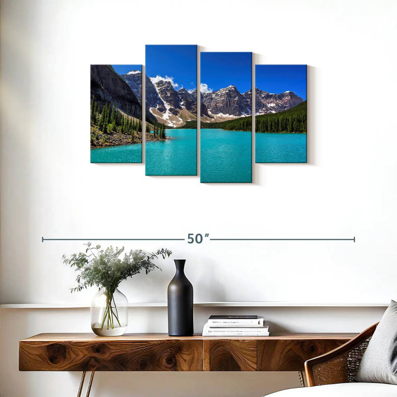 Alvord turquoise, lac Moraine, H 22 po x l 36 po