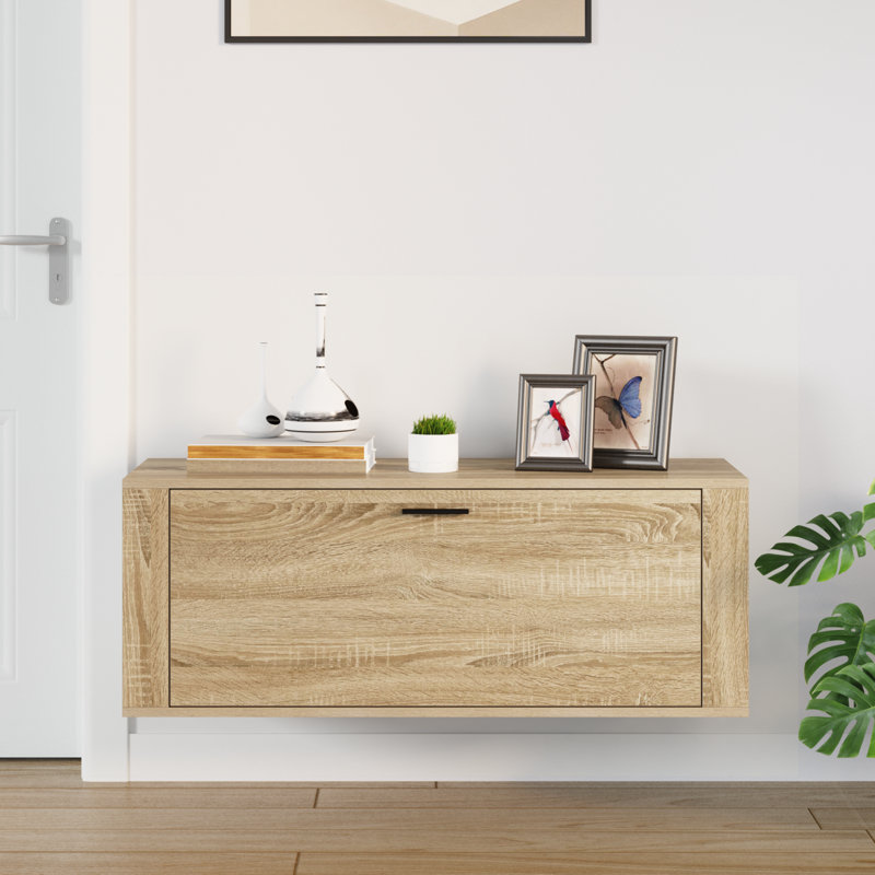 6 Pair Shoe Storage Cabinet, Sonoma Oak