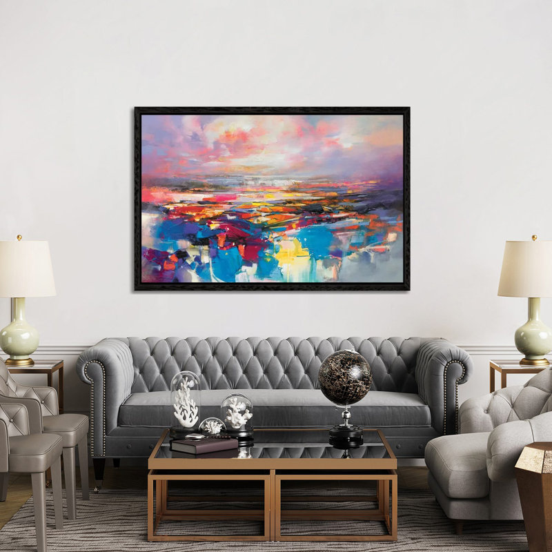 Quantum Gravity by Scott Naismith - Painting on Canvas, 152.5 cm H x 101.5 cm W, Black Framed