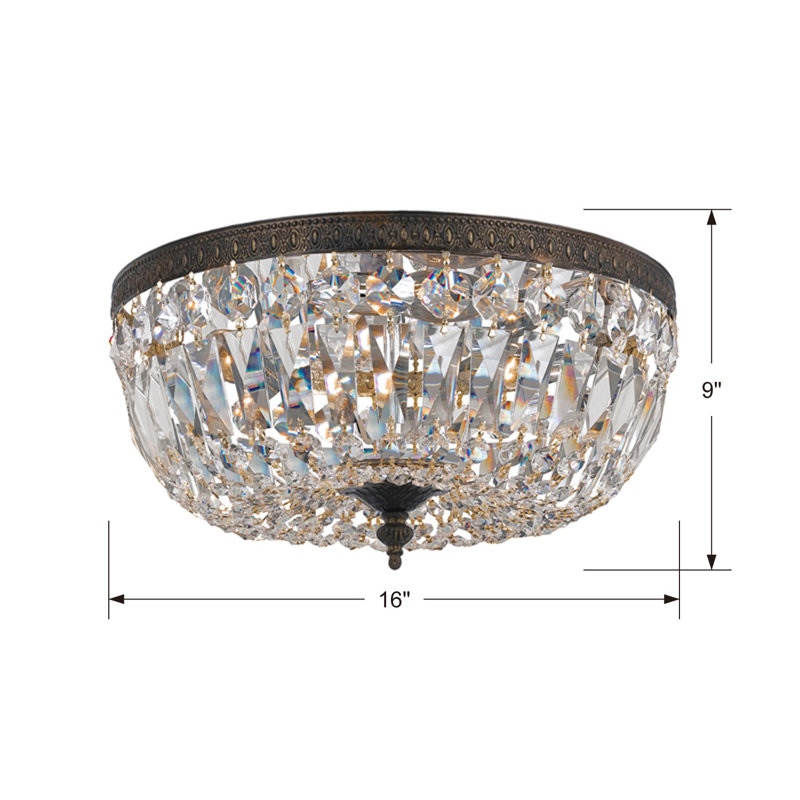 Plafonnier encastré 3 lumières 16 po Weese, Spectres