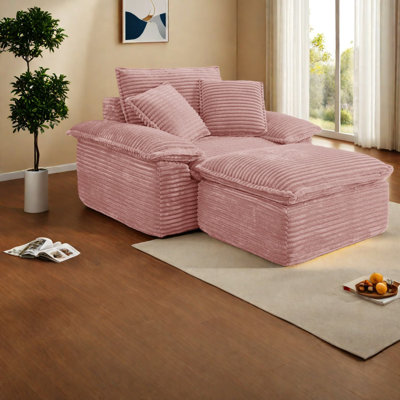 Compression Sofas, 47 Inch Corduroy Oversized Chair Modern Home Lounge