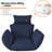 Outdoor Hanging Egg Chair Cushion, Wicker Hammock Swing Chair Replacement Cushion, Oversized Seat Back Cushion-1920914406