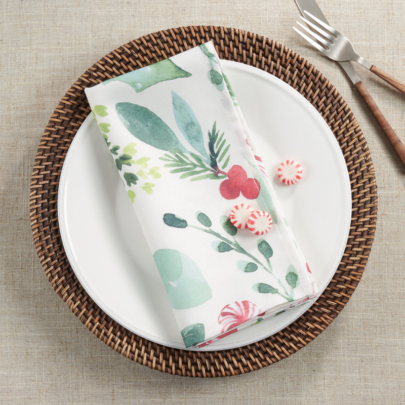 Sara B Collection Polyester No Pattern Square Napkin