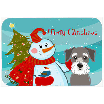 Planche à découper en verre schnauzer caroline Snowman Buddies