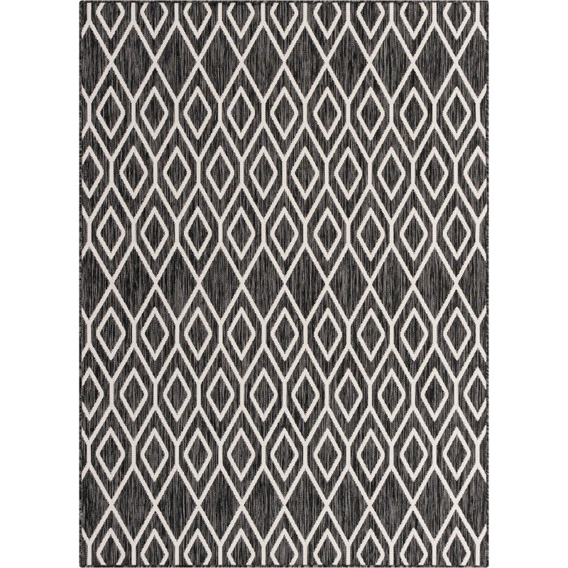 Geometric Indoor / Outdoor Area Rug, Rectangle 160 x 221cm