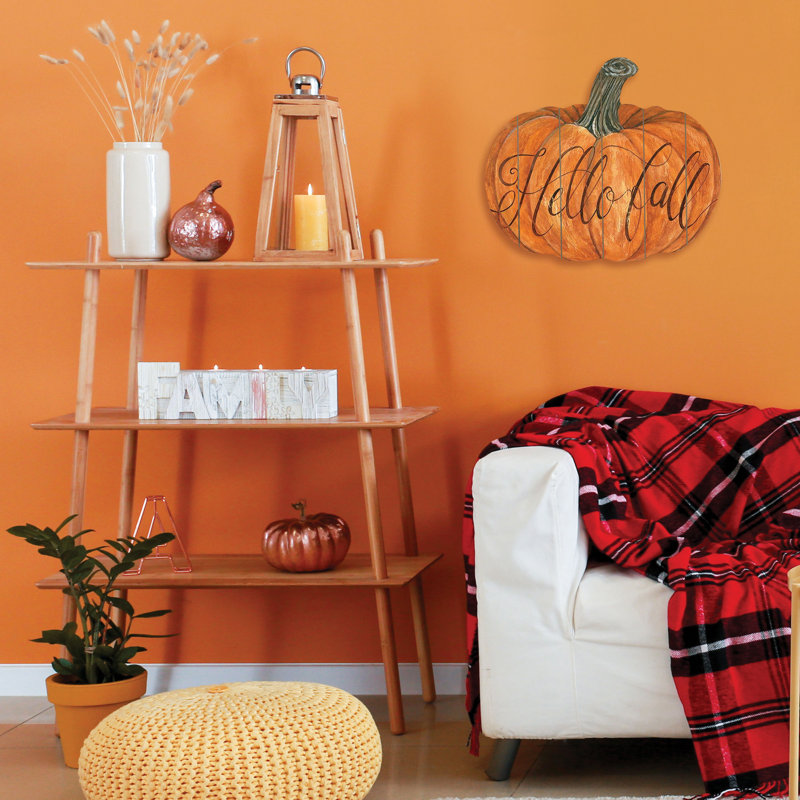 «Hello Fall» par Cindy Jacobs - impression sur bois