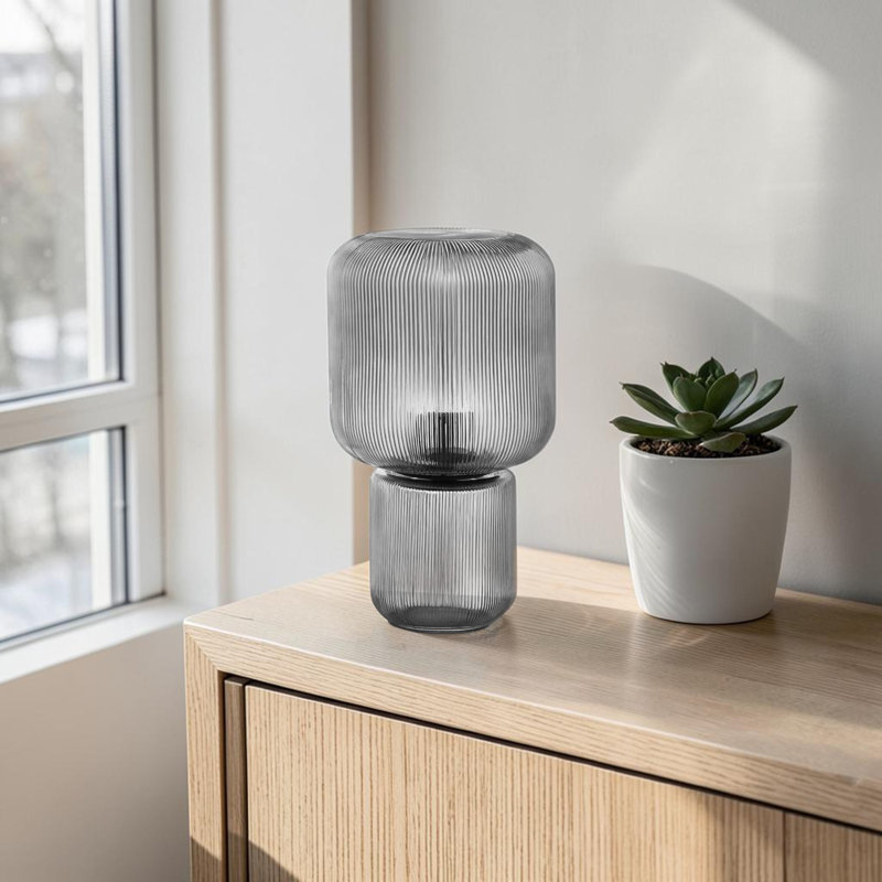 Lampe de table en verre transparent Verona