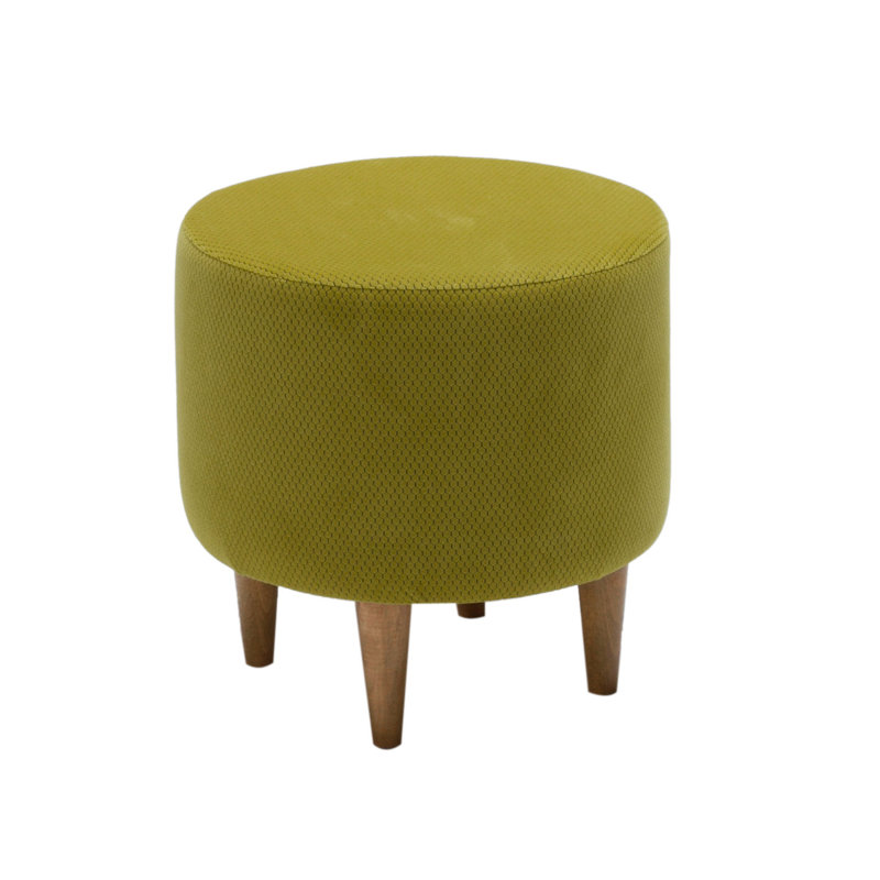 Upholstered Ottoman, Green 100% Polyester