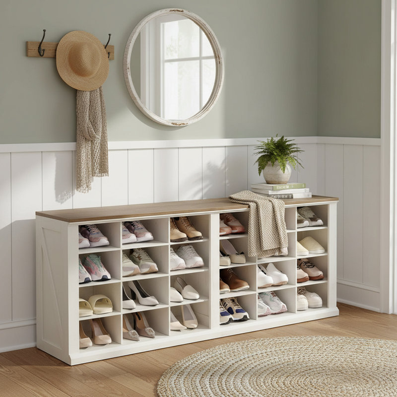 Banc de rangement pour chaussures 24 paires