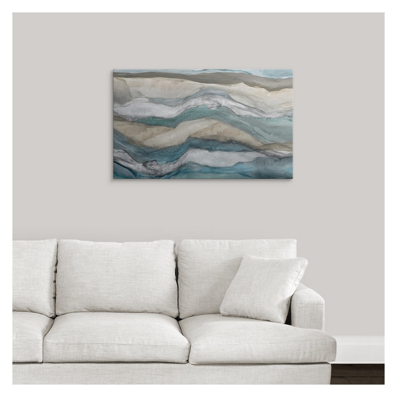 «Funkley Waves» par Pi Studio - impression, H 37 po x l 60 po x p 1,5 po, Toile