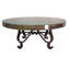 Luxurious Wrought Iron Coffee Table embellished with a 48” Round Oxidized Copper Top