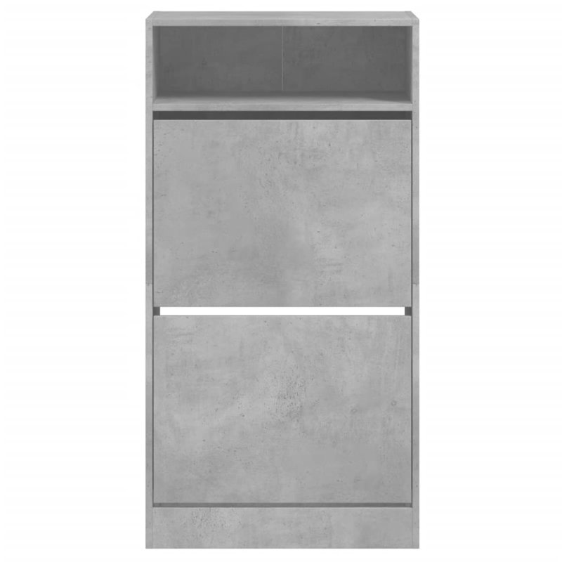 6 Pair Shoe Storage Cabinet, Concrete Grey