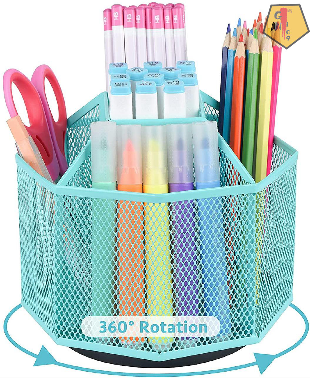 Art Supply Storage And Organizer, 360° Spinning Pen Holder And  Pencil/Marker Organizer Caddy For Desk For Office, Classroom, Kids Craft  Supplies Organ