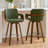Modern Upholstered Swivel Counter Height Bar Stool-891631849