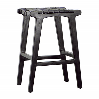Tabouret de comptoir en cuir Nolhan Valeria
