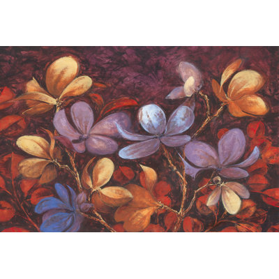 Colourful Blossoms - Wrapped Canvas Painting