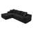 105'' Modular Sectional Sofa, Cloud Sectional Couch With Deep Seat, Modern Modular L-Shape Sofa Couch With Chaise,Upholstered Couches For Living Room Bedroom,No Assembly, (BLACK)