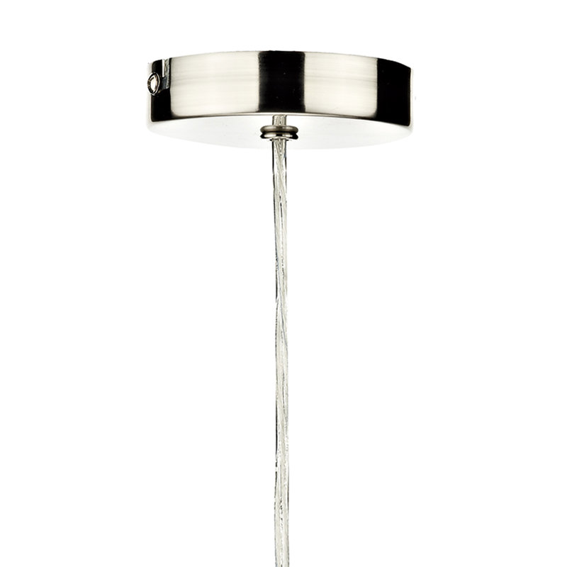 1 - Light Bulb Pendant, Satin Chrome