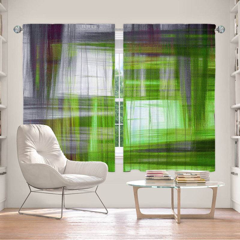 Room Darkening Curtain Pair, 56" W x 78" L, Green
