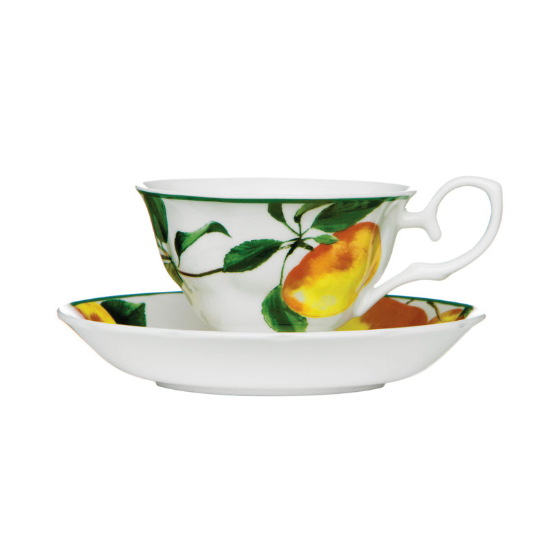 Haught Bone China Teacup and Saucer