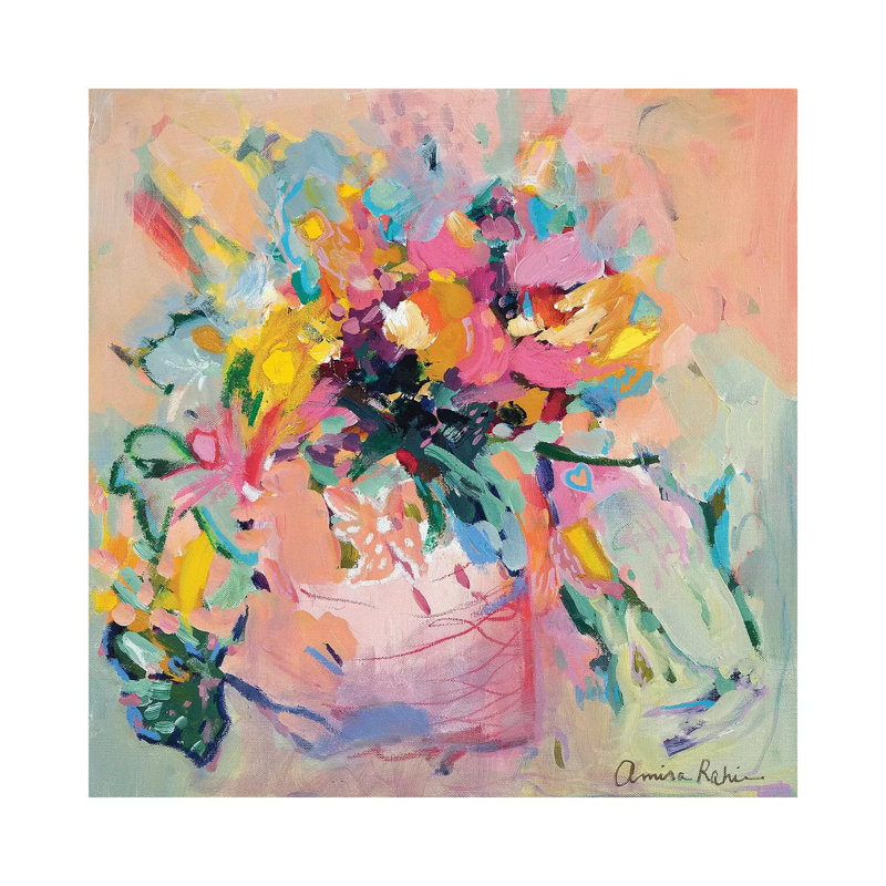 "I fissuré" par Amira Rahim, reproduction d’art, Pas de tapis, Toile tendue, H 12 po x l 12 po x P 0,75 po