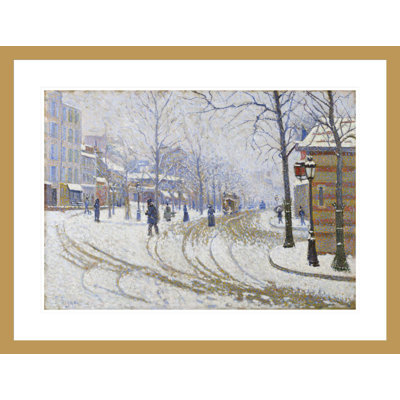 «Snow Boulevard de Clichy Paris» par Paul Signac - Estampe numérique