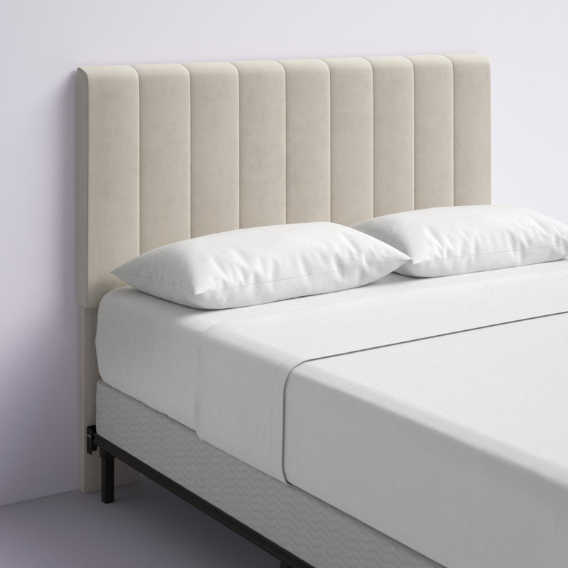 Tête de lit tapissier Angiola, Double / Grand, Crème