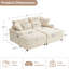Ensemble de chaise longue double avec repose-pieds réversible