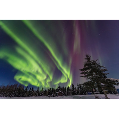 Idylwood Aurora in Alaska 1 Piece Wrapped Canvas Wall Art