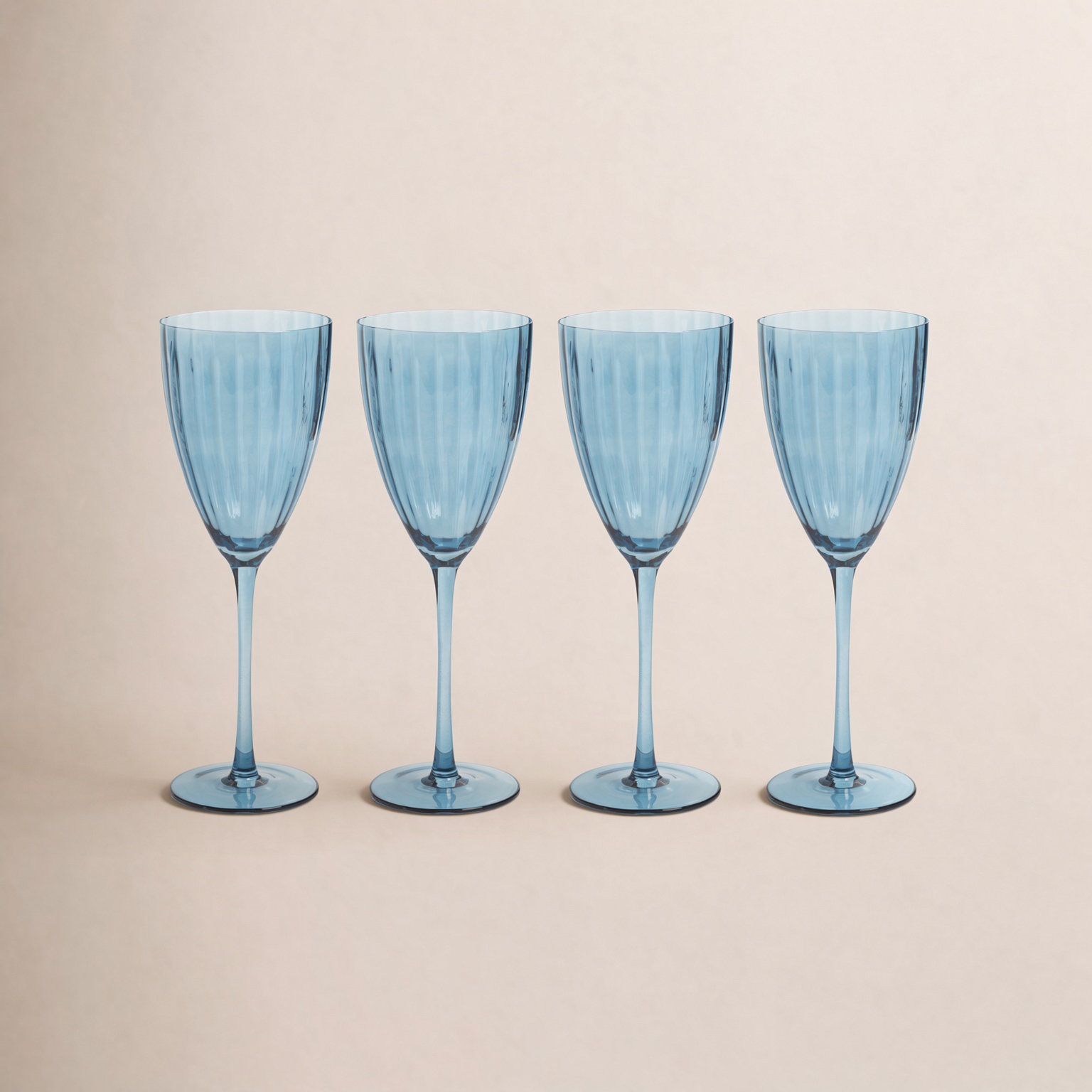 Boulder Optic White Wine Glasses, Blue Azure